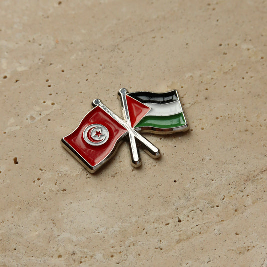 Drapeaux Tunisie & Palestine
