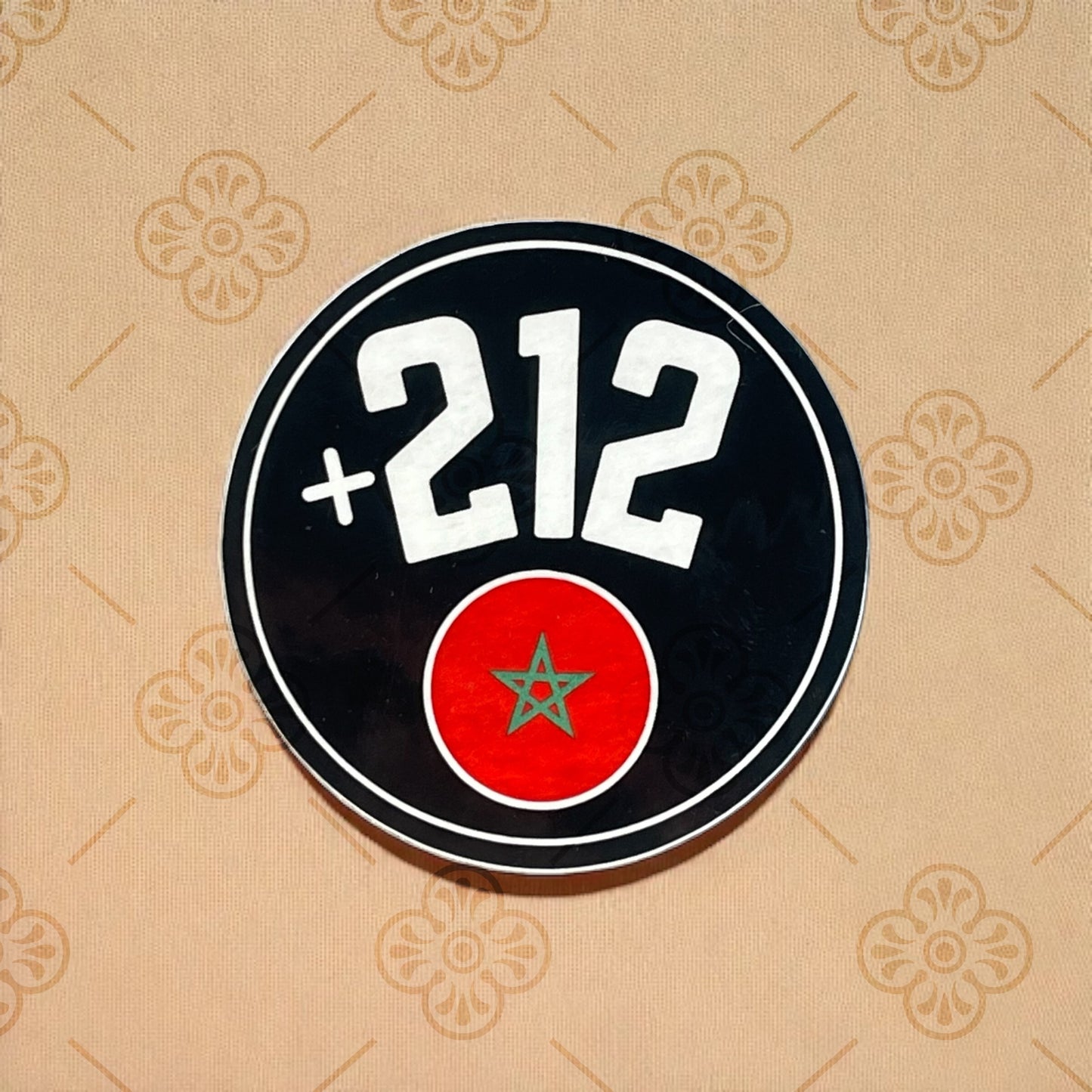 Cercle +212 & Drapeau du Maroc
