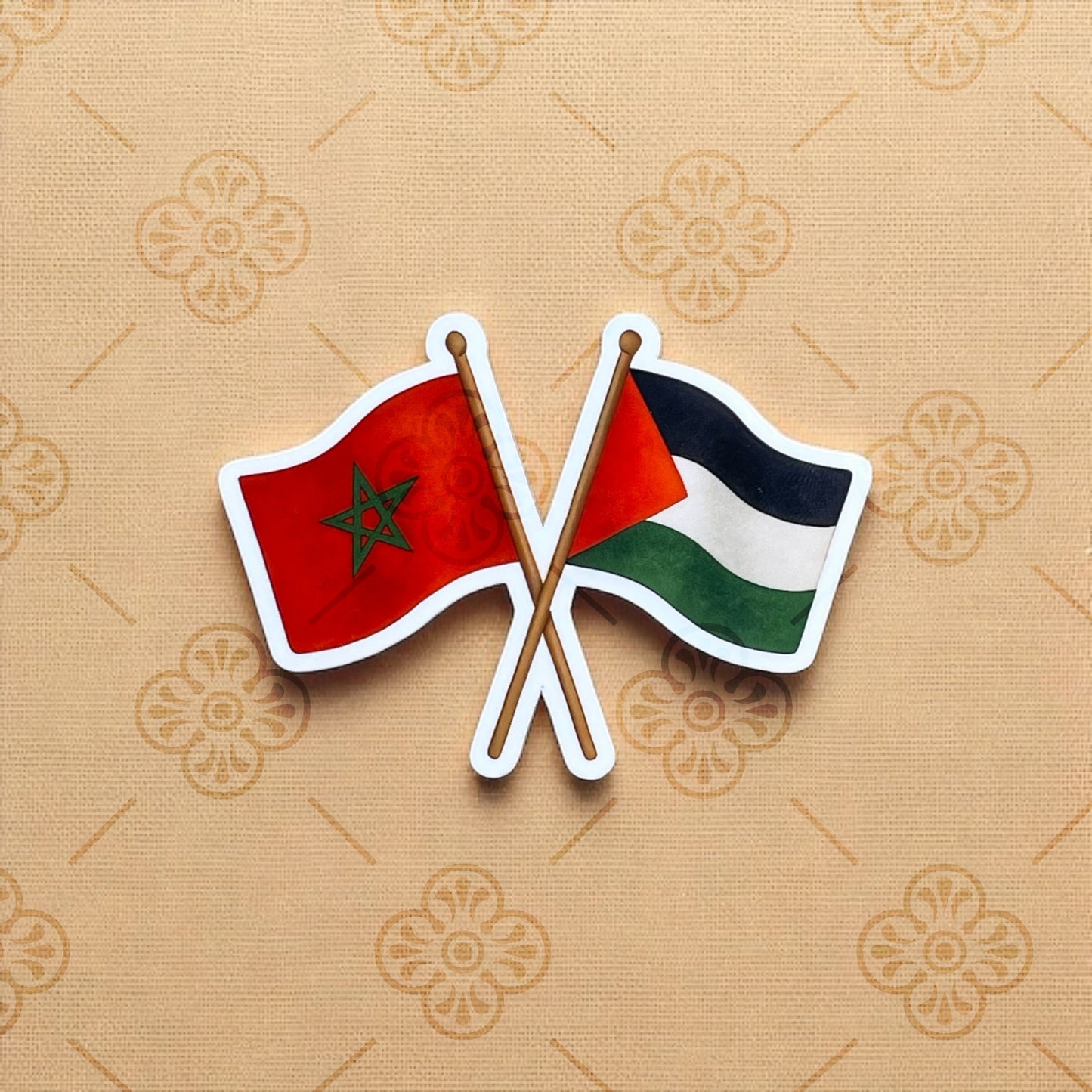 Drapeaux Maroc & Palestine