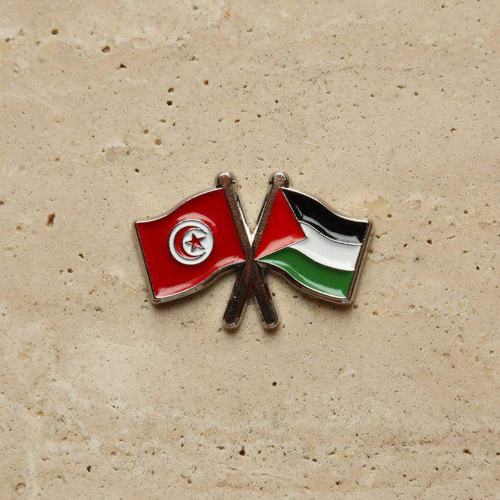 Tunisia & Palestine flags