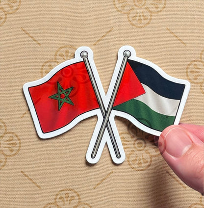 Drapeaux Maroc & Palestine