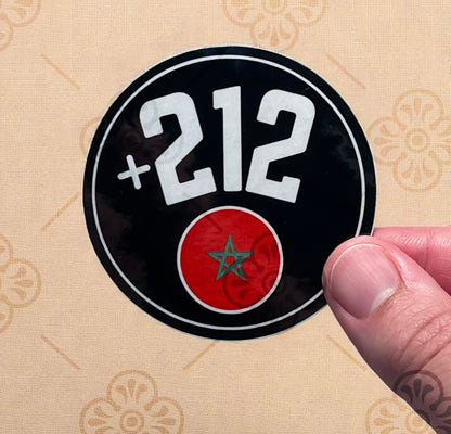 Cercle +212 & Drapeau du Maroc